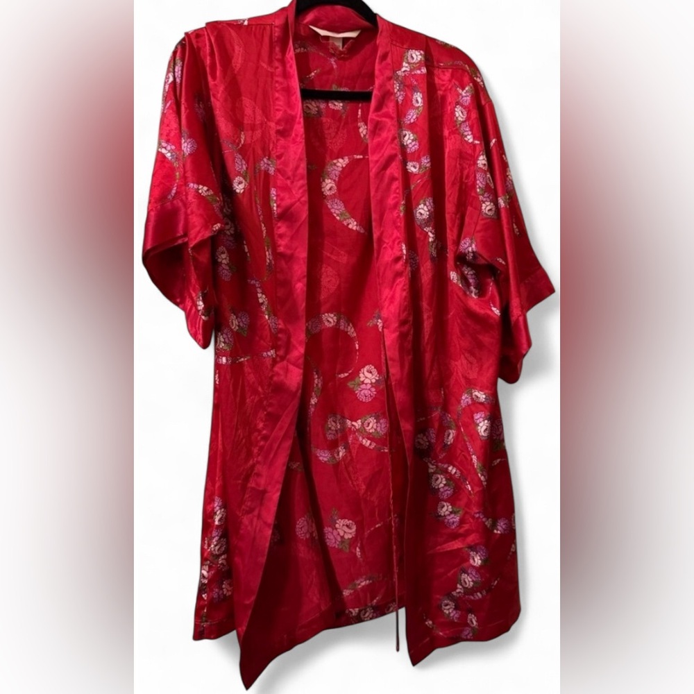 Victoria’s Secret Vintage Y2K Satin Kimono Robe Nightgown Women's Size M/L
